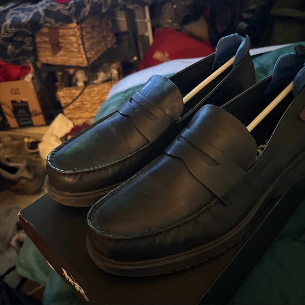NIB Coach G5032 Black Leather Loafers, Size 9.5D - Picture 2 of 8